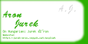 aron jurek business card